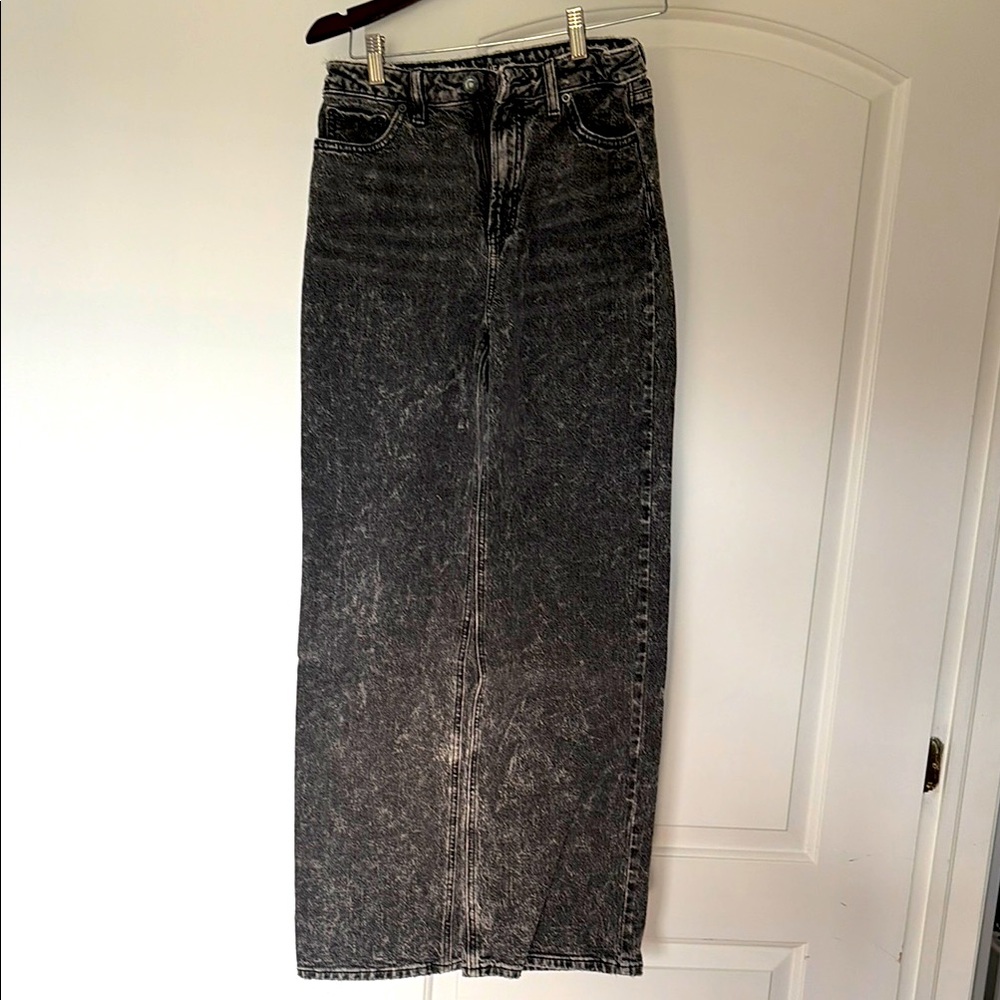 High-Waisted Acid Wash Jeans